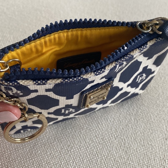 Dooney and Bourke Keychain Wristlet Navy/White - Picture 8 of 10